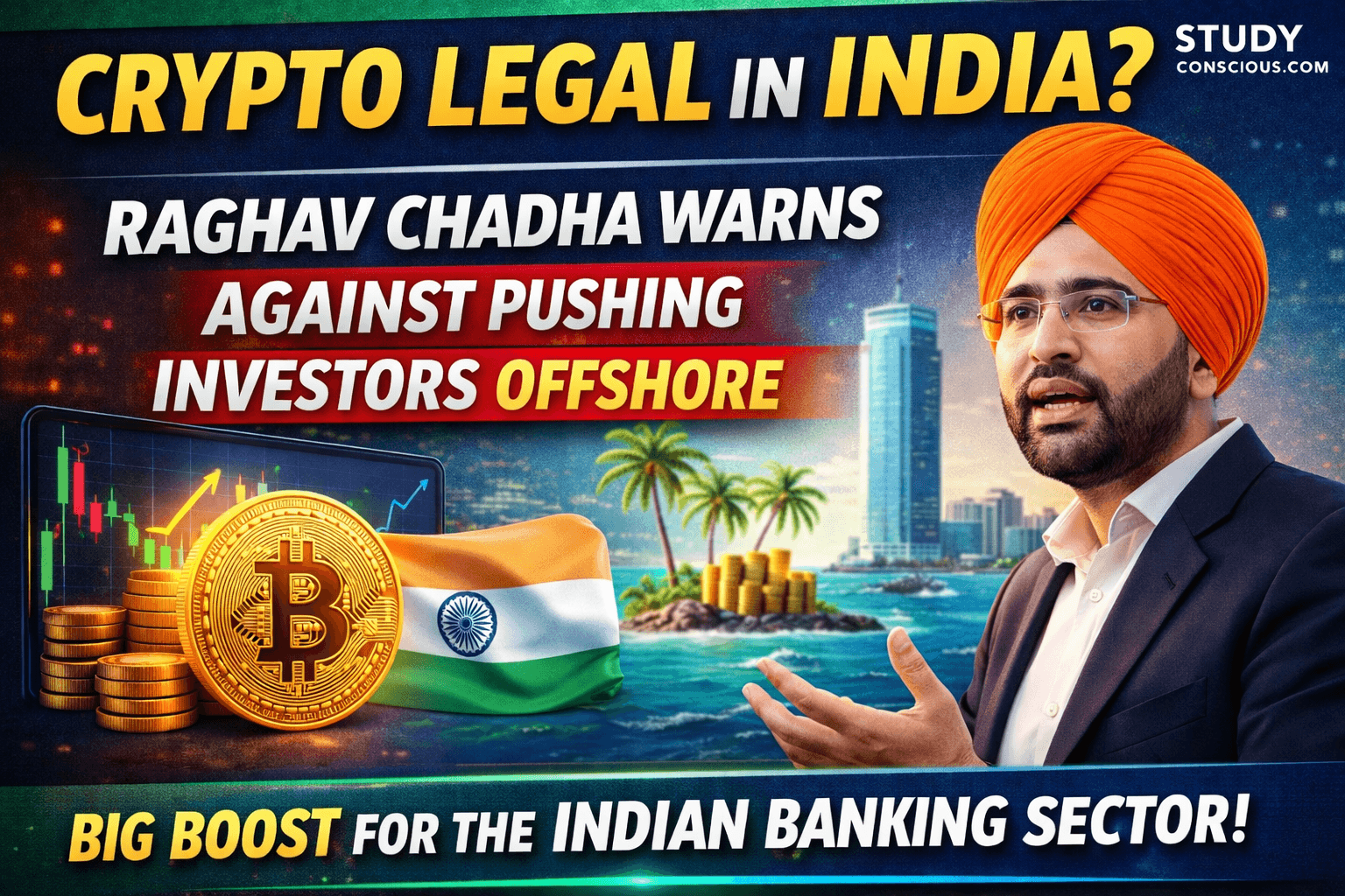 Crypto Legal in India? Raghav Chadha Warns Against Pushing Investors Offshore