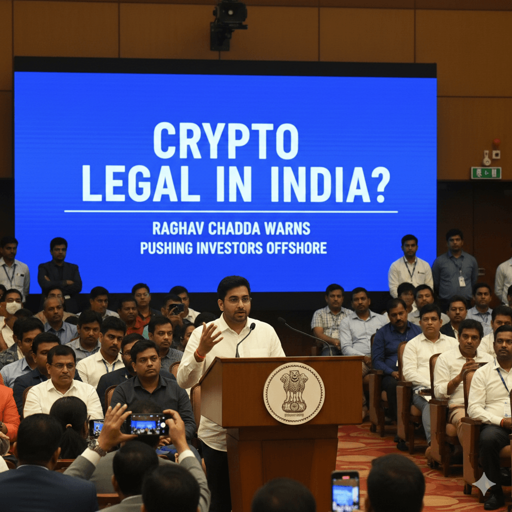 Crypto Legal in India? Raghav Chadha Warns Against Pushing Investors Offshore