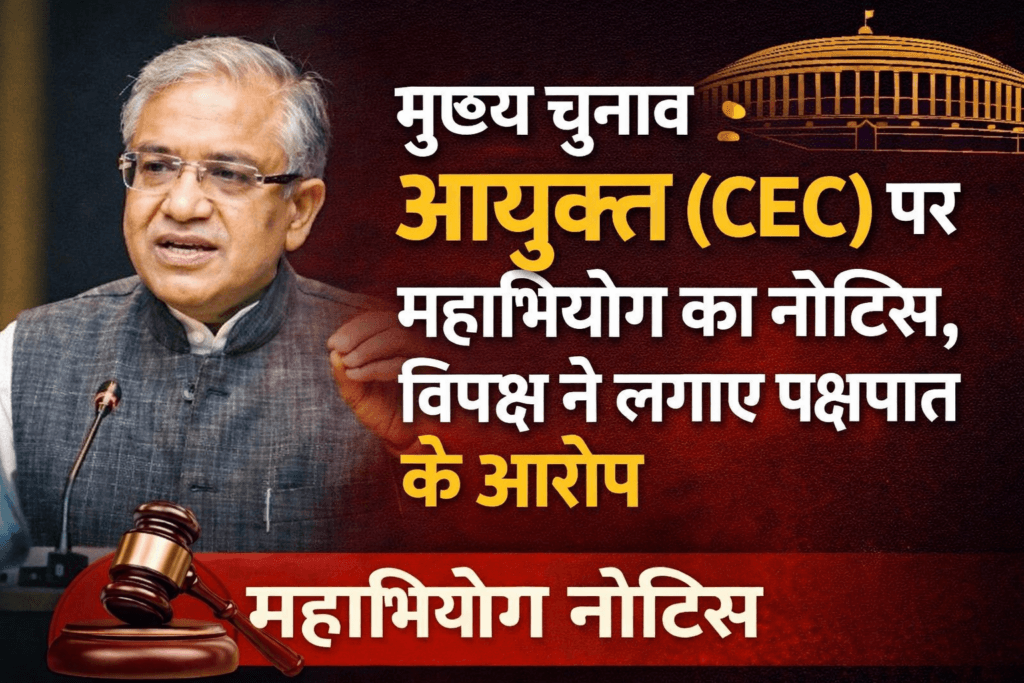 मुख्य चुनाव आयुक्त (CEC) पर महाभियोग का नोटिस, विपक्ष ने लगाए पक्षपात के आरोप